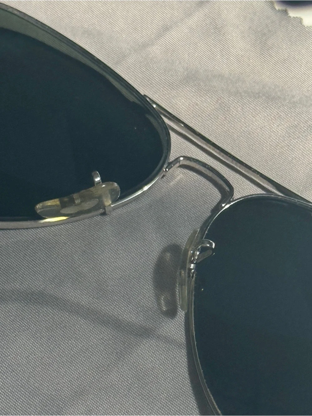 Ray-Ban Aviator Sunglasses - Silver Frame with Gray Metallic Lenses